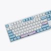 Fine, comfortable, adjustable color, blue-green, cartoon pattern printed keyboard with adjustable feet