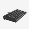 High-quality customized color styles, white and black keyboard with black, gray and blue keycaps, ergonomically designed keyboard
