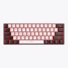 Easy to connect, creative black and white keycaps with red lighting effect, cool black keyboard with good mechanical feel